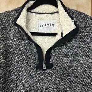 Orvis Men’s Sherpa Lined 1/4 Zip Pullover Shirt, Fishing, Outdoors
